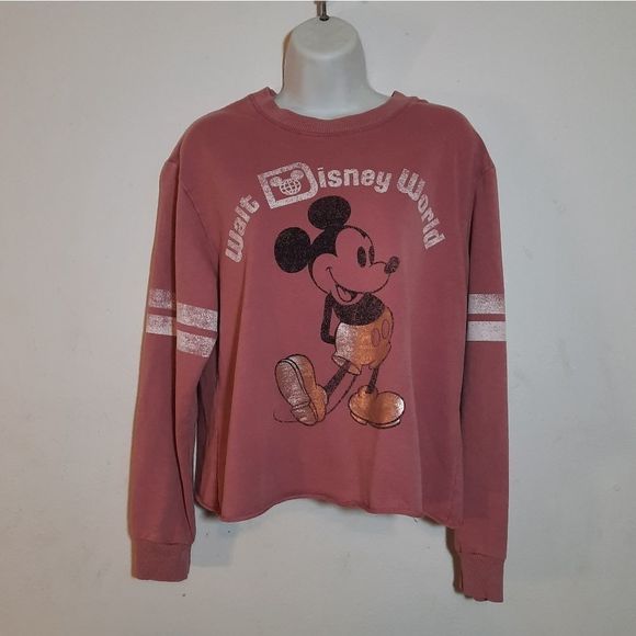 Disney Tops - Walt Disney world cut off sweatshirt